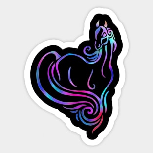 Colorful Horse Sticker